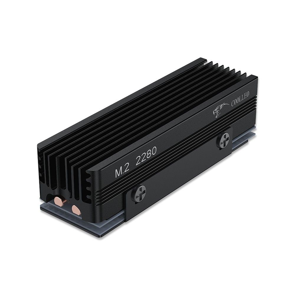 Радиатор для SSD Coolleo CL-V3SSD-BK, M.2 2280, алюминий, черный (CL-V3SSD-BK)