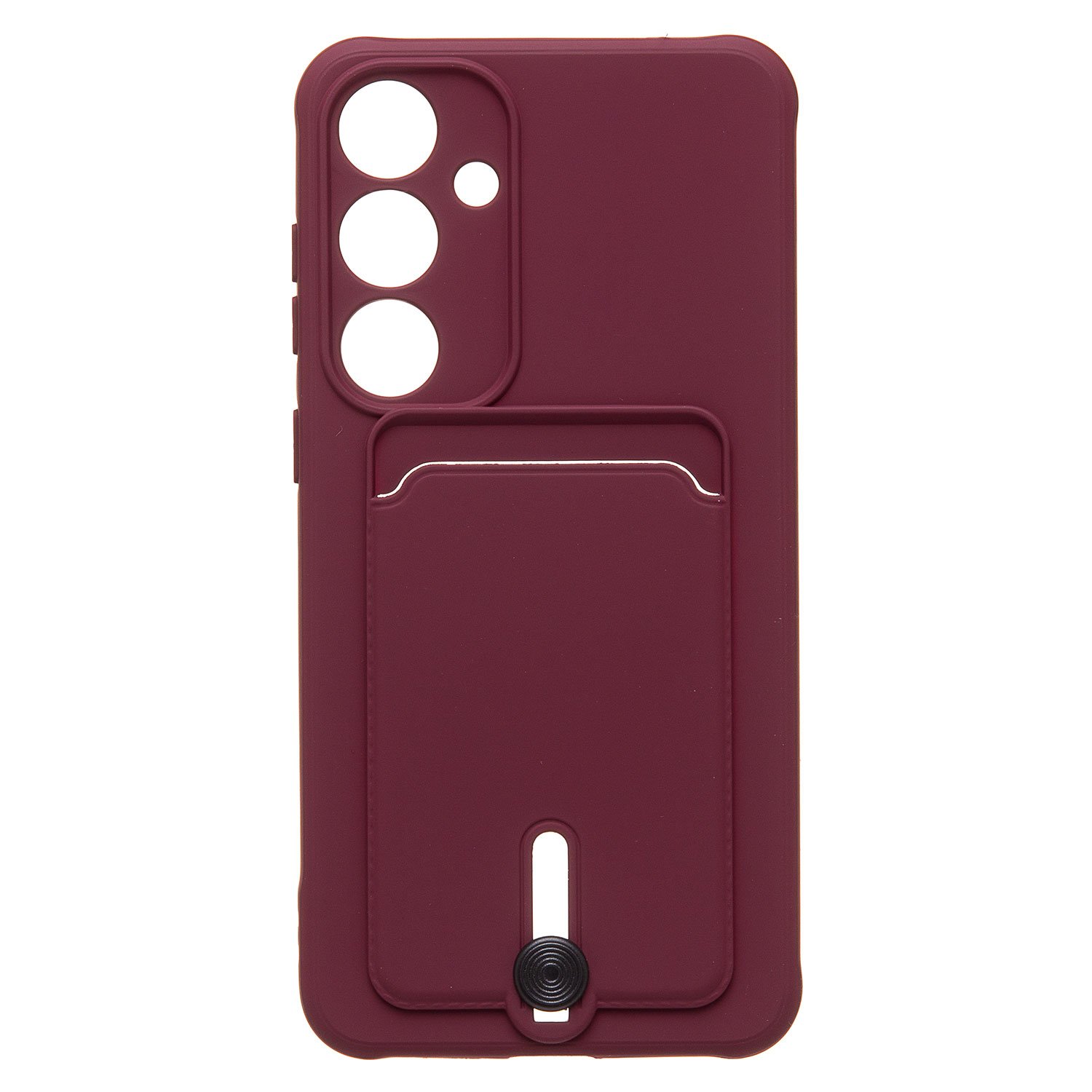 Чехол-накладка Activ SC304 с кардхолдером для смартфона Samsung Galaxy S24+, бордовый