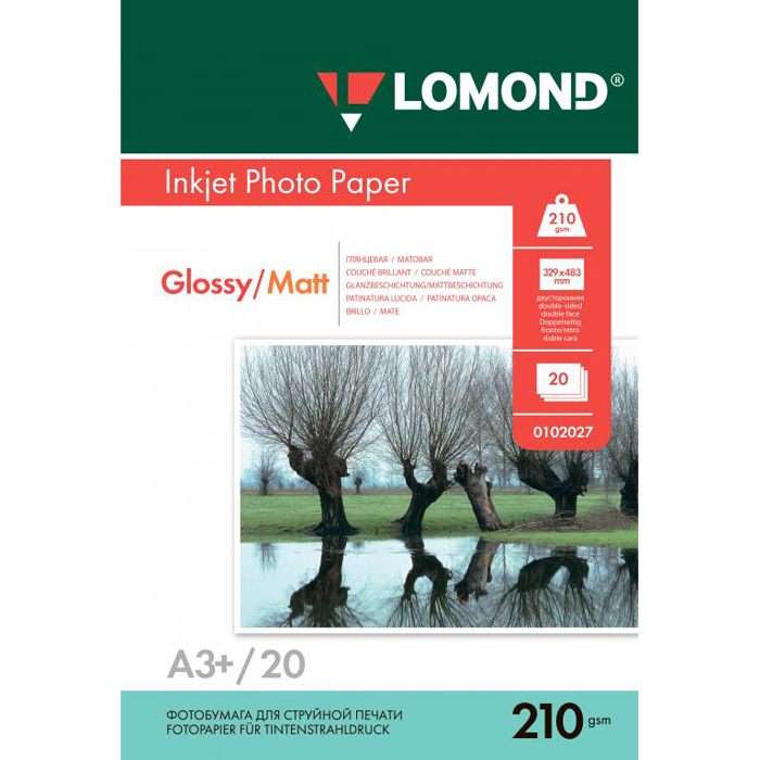 Фотобумага A3+ глянцевая/матовая, 20 листов, Lomond