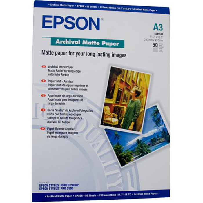 Фотобумага A3 матовая, 50 листов, Epson
