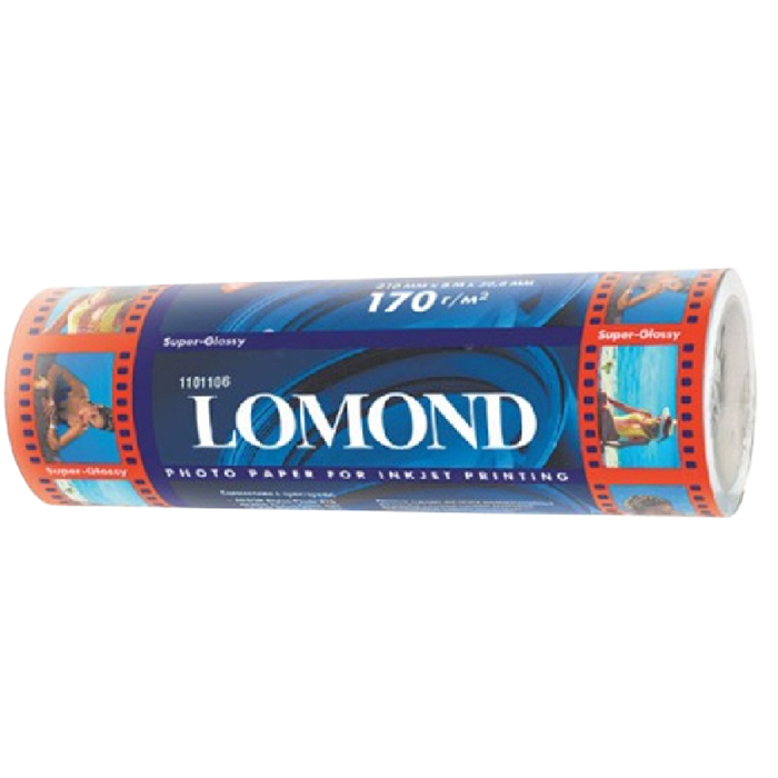 

Бумага рулон 329мм x 8м, 170г/м2, суперглянцевая, Lomond Super Glossy Premium Photo Paper (1101106)