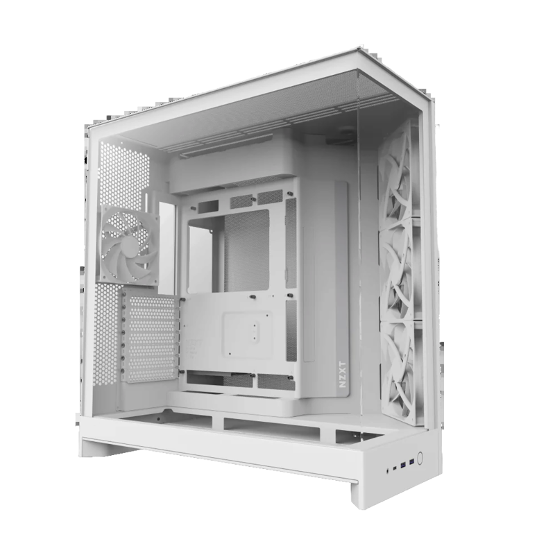 Корпус NZXT H9 Flow, Midi-Tower, без БП, белый