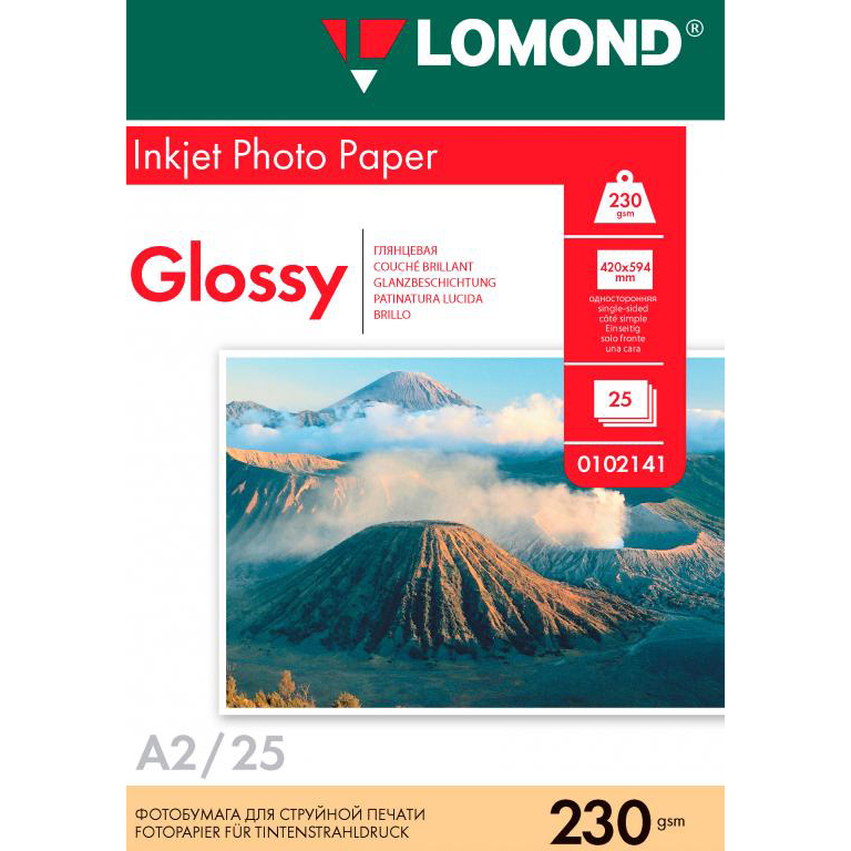 

Бумага Lomond paper Glossy A2, 230g/m2, 25л (0102141), Белый