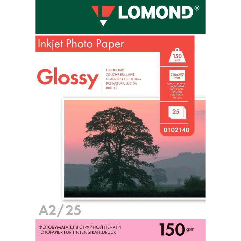 

Бумага Lomond IJ (0102140) 150/A2/25 л, Цифр.печать глянцевая, одностор (Lom_IJ_0102140), Белый
