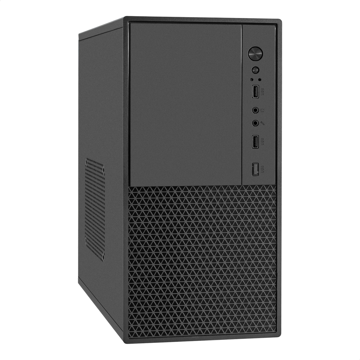 Корпус ExeGate BAA-308M-AAA400, Mini-Tower, 400 Вт, черный