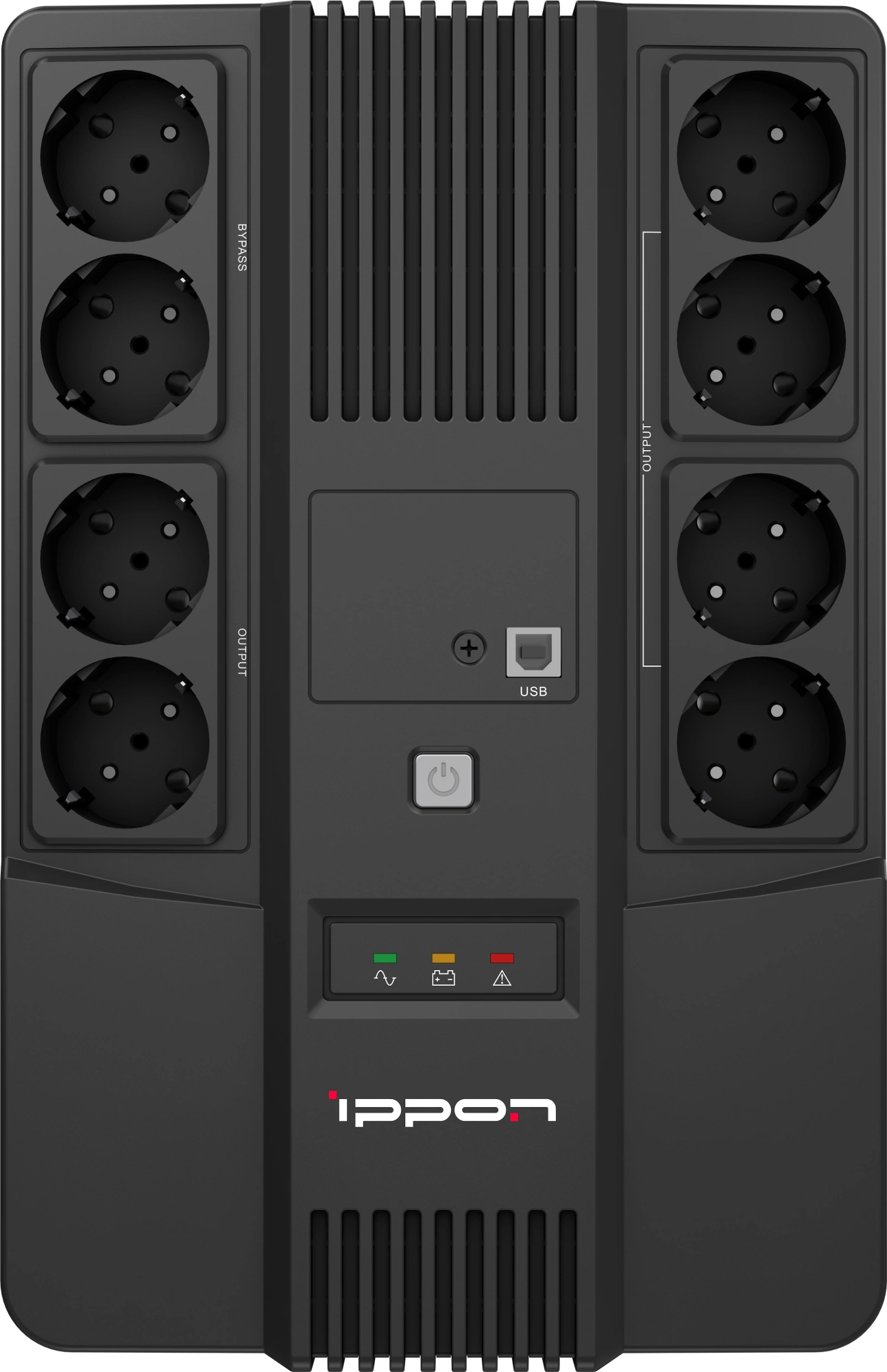 ИБП Ippon NUT 1050, 1050 В·А, 600 Вт, черный (2061500)
