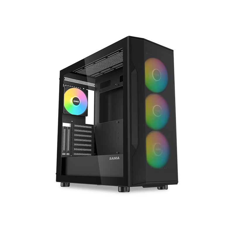 Корпус SAMA S40, Midi-Tower, без БП, черный