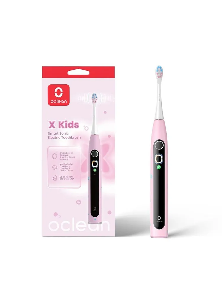 Электрическая зубная щетка Oclean X Kids, насадок: 1, режимов: 5, розовый