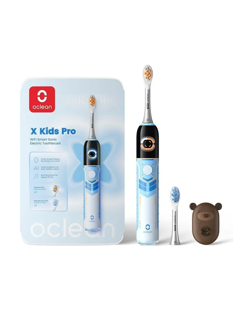 Электрическая зубная щетка Oclean X Kids Pro, насадок: 2, режимов: 2, голубой