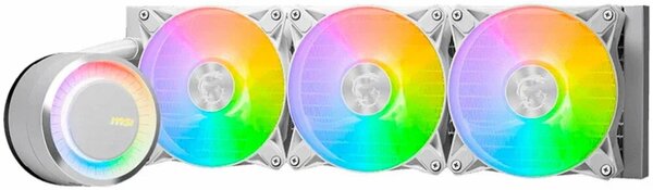 Жидкостное охлаждение MSI MAG CORELIQUID E360 WHITE, 3x120 мм