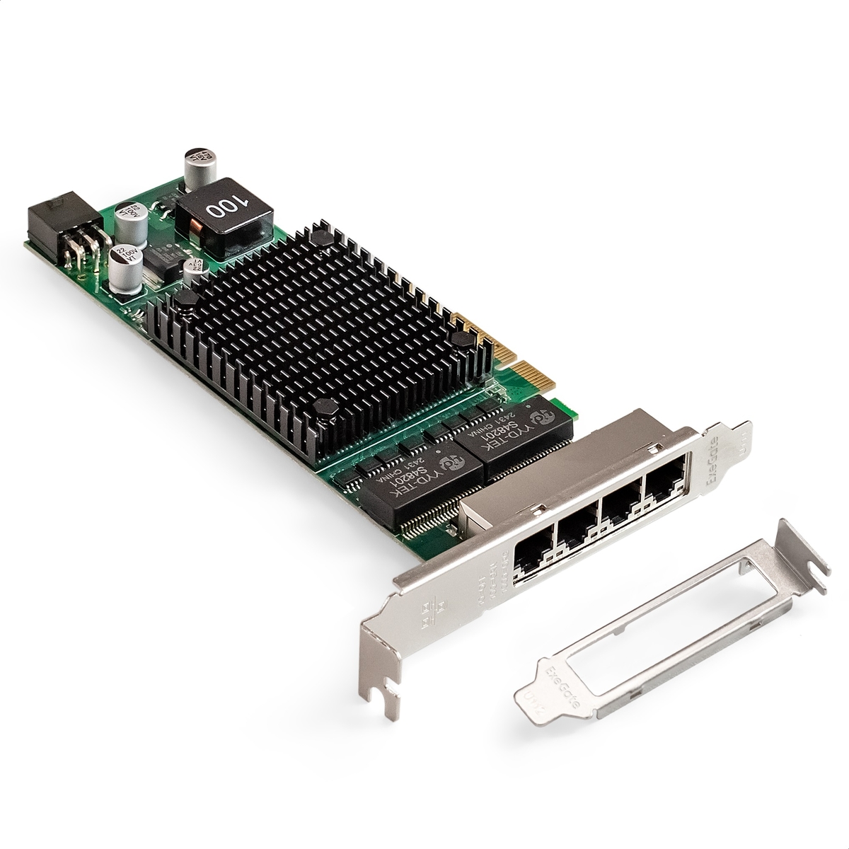 Сетевая карта ExeGate EXE-I350-T4V2-PoE, 4xRJ-45, 1000 (EX299014RUS)