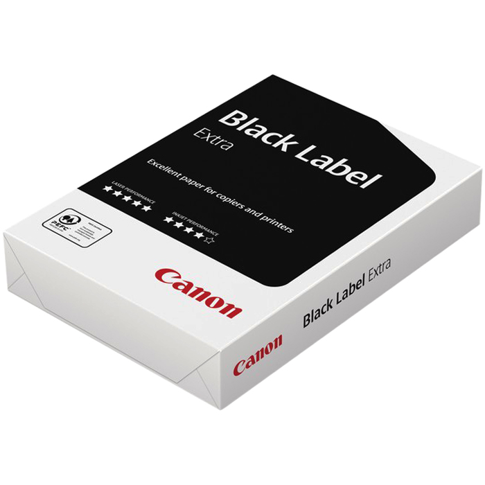 

Бумага A4 80 г/м² 500 листов, 91%, 104 мкм, 150% CIE Canon Black Label Extra (8169B001), Black Label Extra