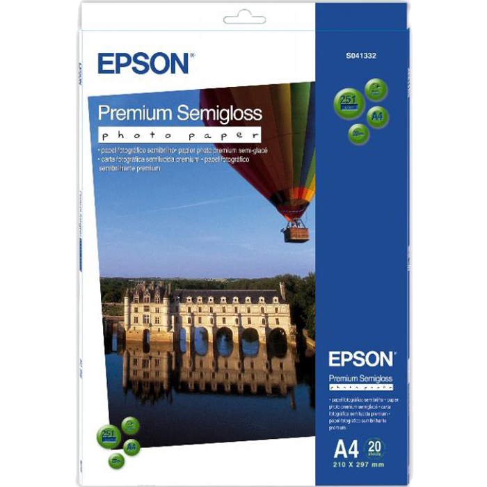 Фотобумага A4 полуглянцевая, 20 листов, Epson