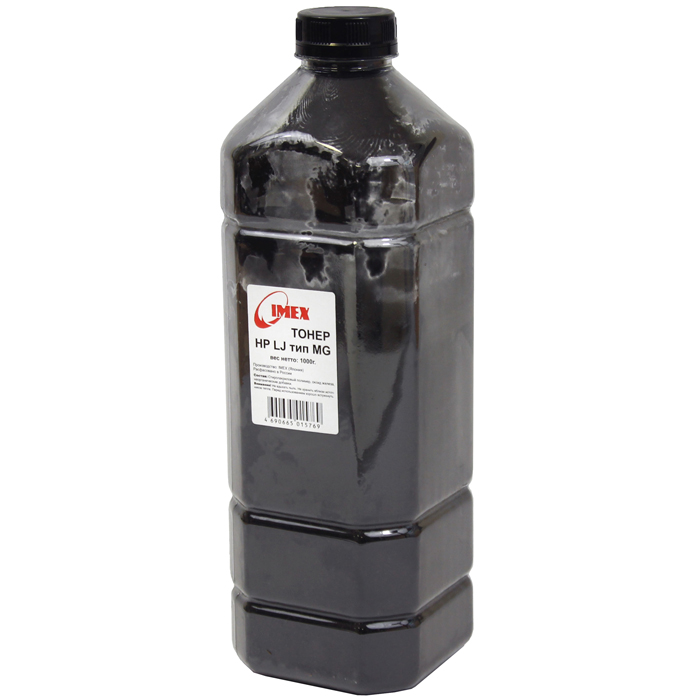 Тонер Imex 20306171, бутыль 1 кг, черный