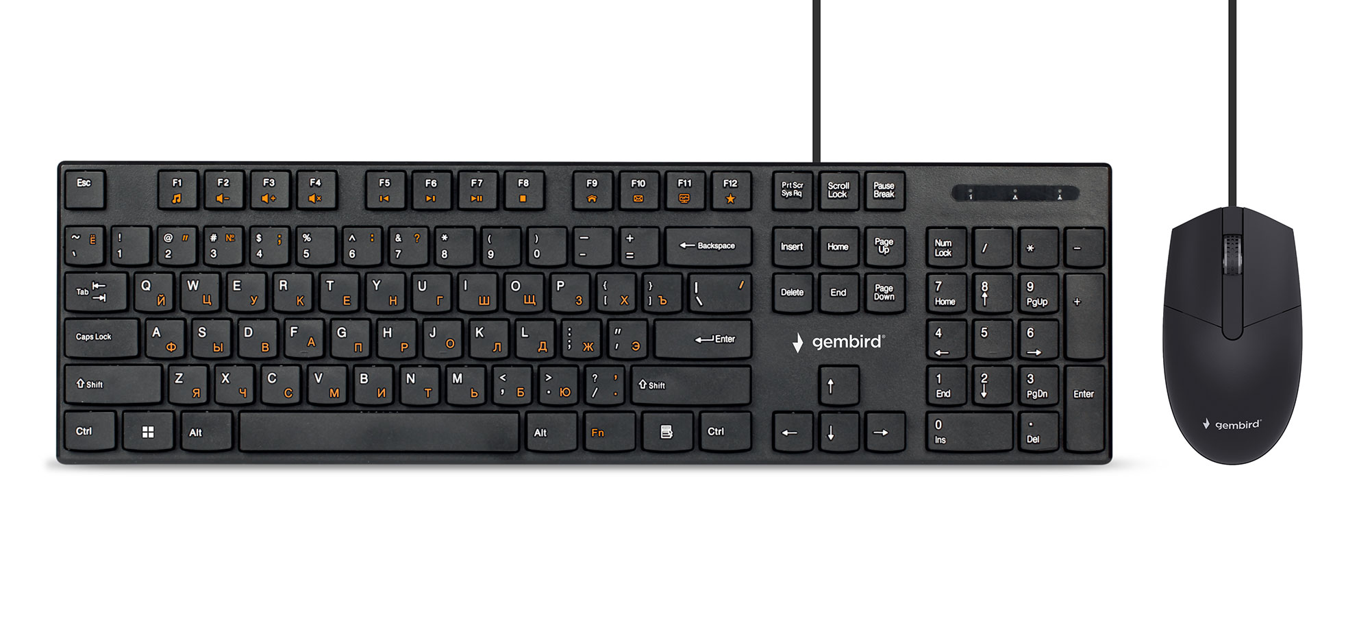 Клавиатура + мышь Gembird KBS-9050L, USB, черный (KBS-9050L)