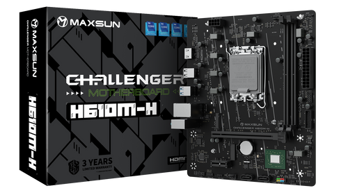 Материнская плата MaxSun Challenger H610M-H, Socket1700, Intel H610, mATX
