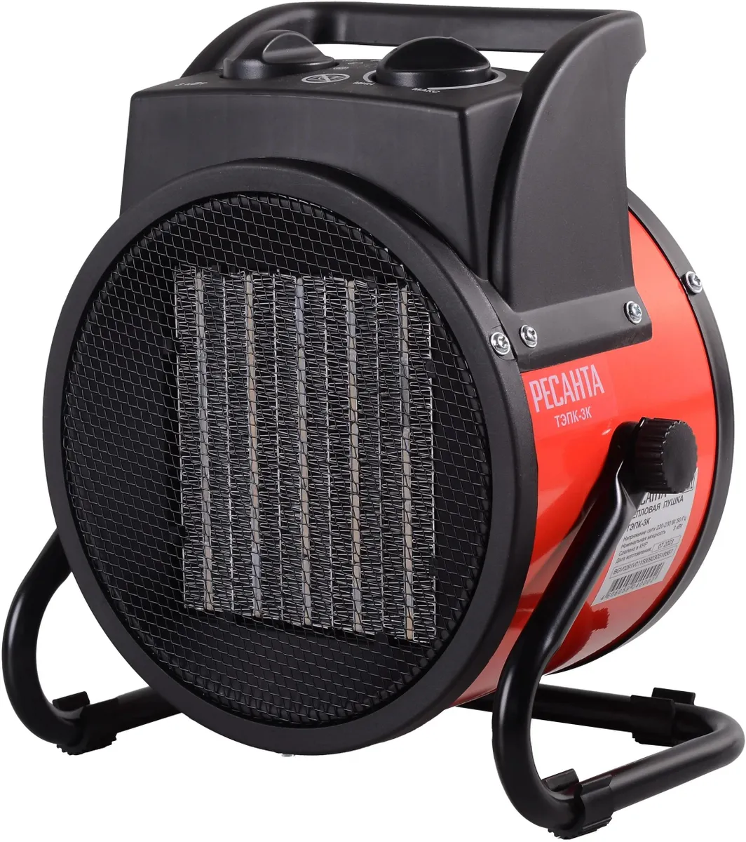 Тепловая пушка электрическая 10 м², 3 кВт, РЕСАНТА ТЭПК-3K