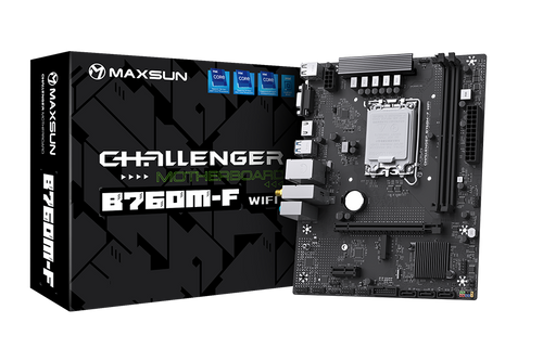 Материнская плата MaxSun Challenger B760M-F WIFI, Socket1700, Intel B760, mATX
