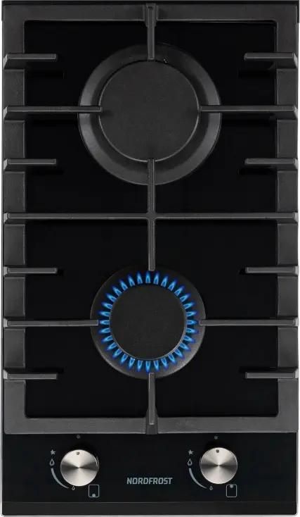 Газовая варочная панель NORDFROST HM 3023 B 2 конфорки, черный