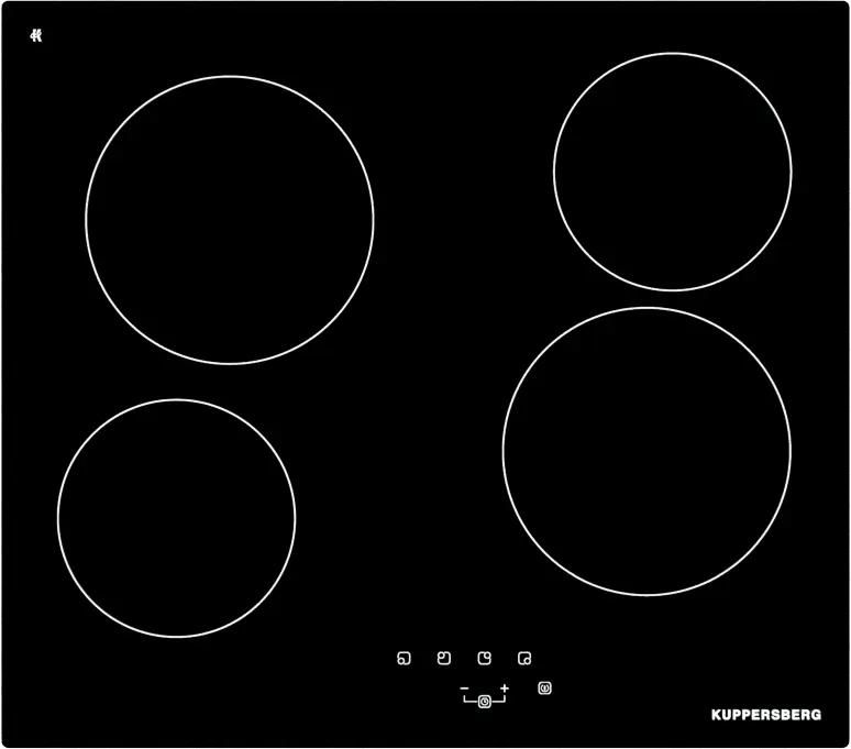 Электрическая варочная панель Kuppersberg ECO 603 4 конфорки, черный