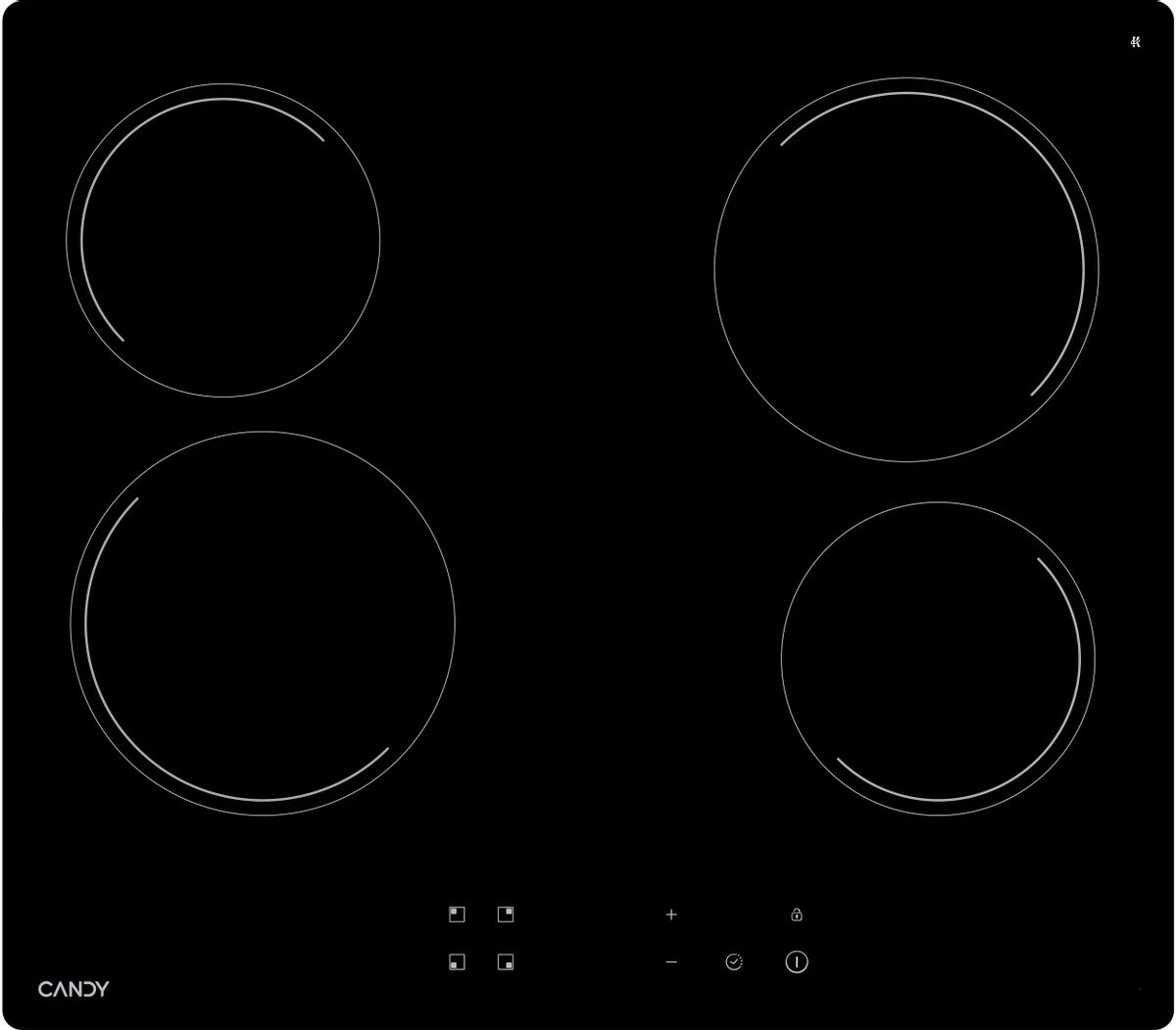 Электрическая варочная панель CANDY CHXC64NB 4 конфорки, черный