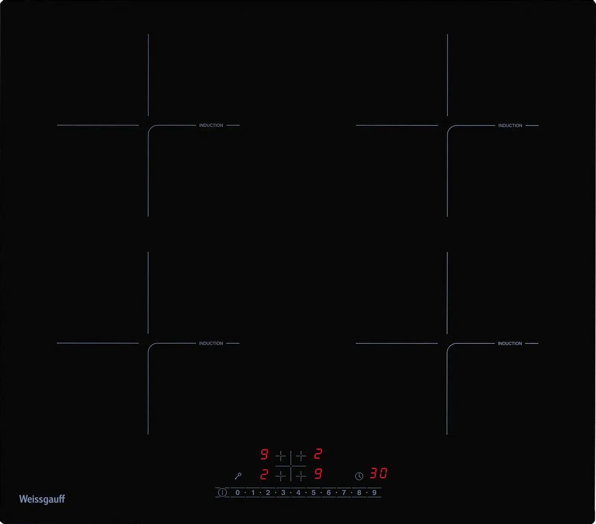 Индукционная варочная панель WEISSGAUFF HI 632 BSC 4 конфорки, черный