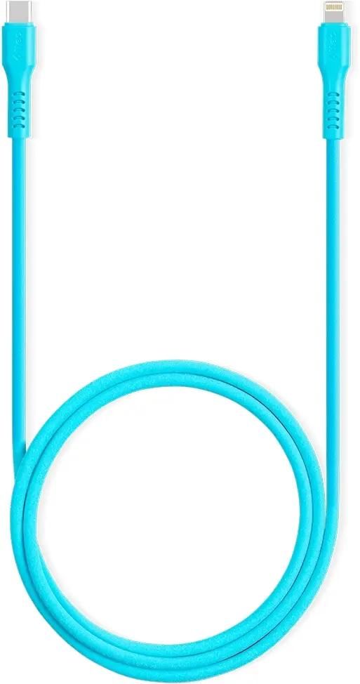 Кабель USB Type-C(m)-Lightning 8-pin(m), 1.2 м, голубой, TTEC (2DK60NM)