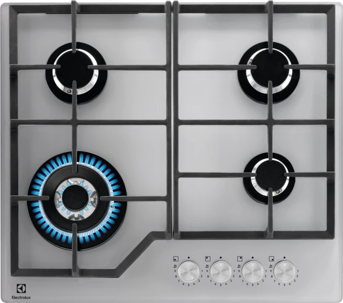 Газовая варочная панель ELECTROLUX KGG64362S 4 конфорки, серебристый