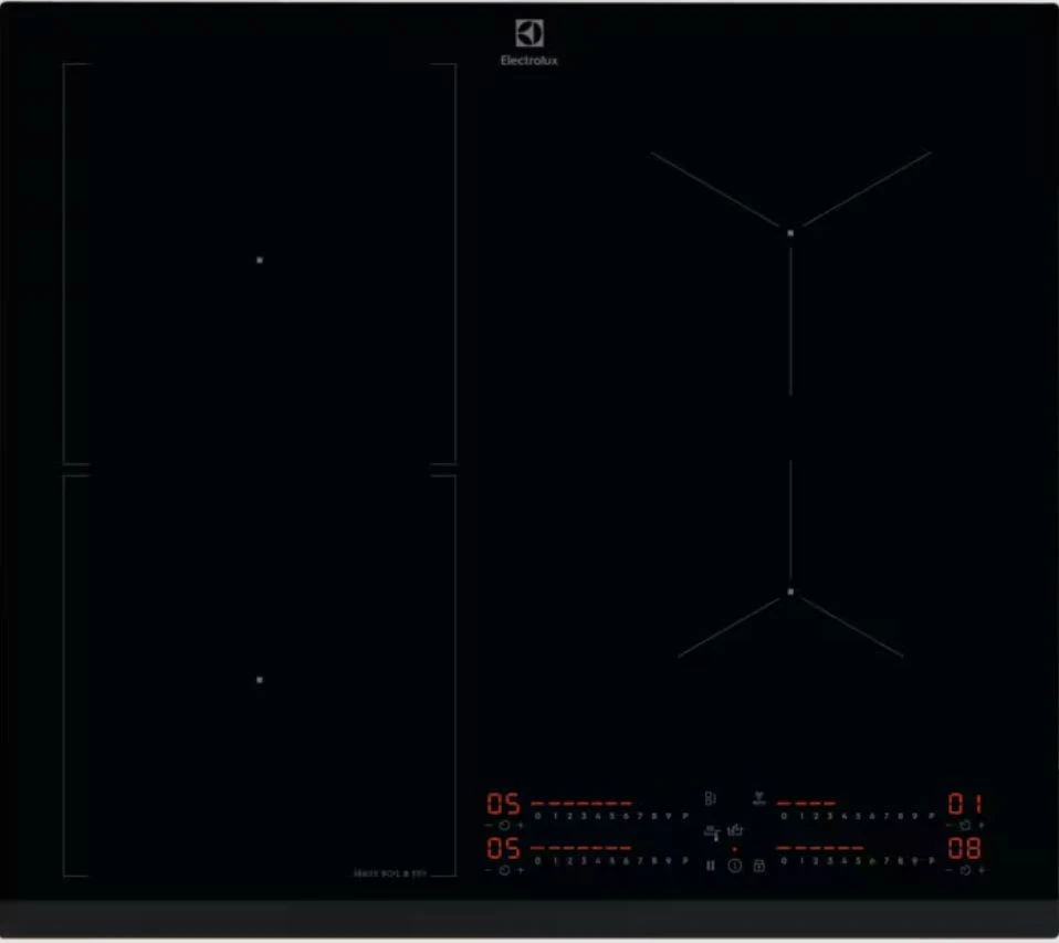 Индукционная варочная панель ELECTROLUX EIS67453 4 конфорки, черный