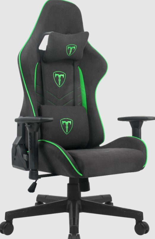 Кресло игровое T-Line Astero, черный/зеленый