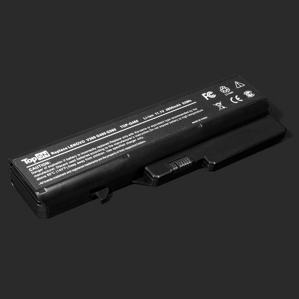 

Аккумуляторная батарея TopON для IBM Lenovo G460/G470/G560/G565/G570/G575/G770/Z370/Z460/Z465/Z560/Z565/Z570/Z575/B570/B575/V570, 11.1V 4400mAh, PN:L09C6Y02/L09L6Y02 (TOP-G460), Черный, TOP-G460
