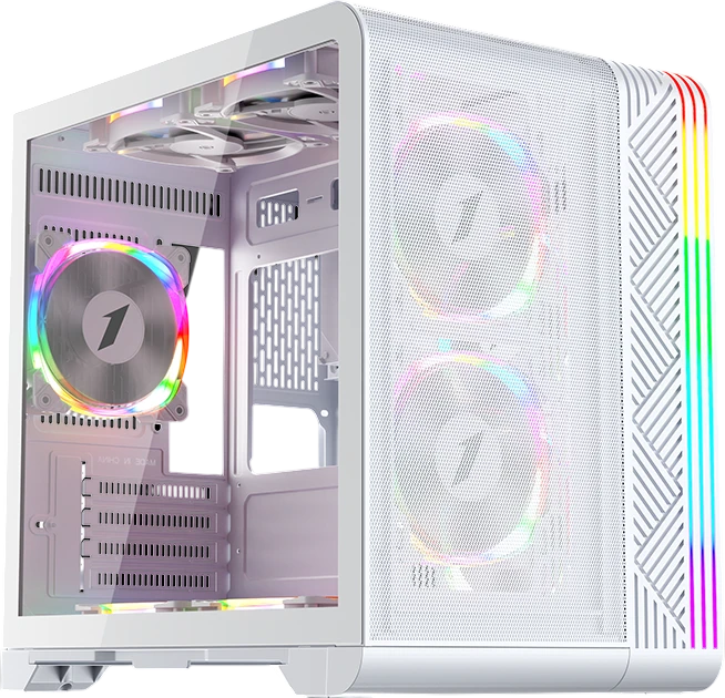Корпус 1STPLAYER VT5, Mini-Tower, без БП, белый