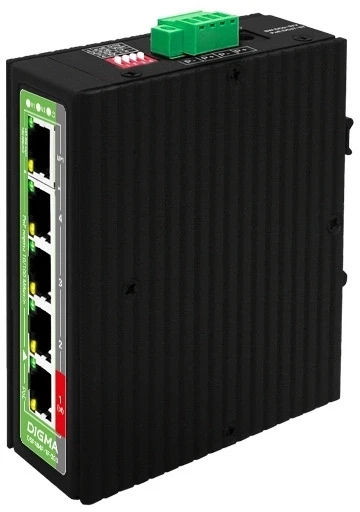 Коммутатор Digma DSP404F-1F-200 (4x100 Мбит/с) (DSP404F-1F-200)
