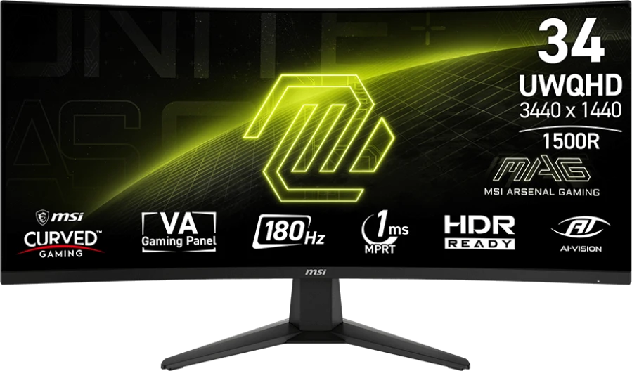 Монитор 34" MSI MAG 346CQ черный