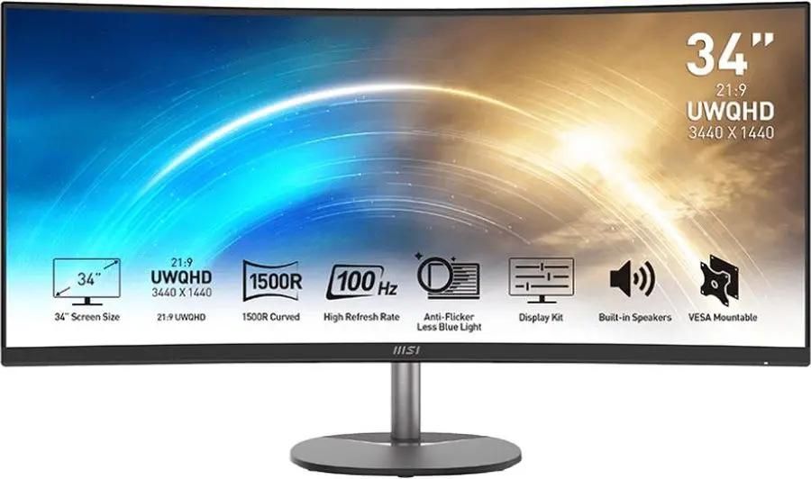 Монитор 34" MSI Pro MP341CQ черный