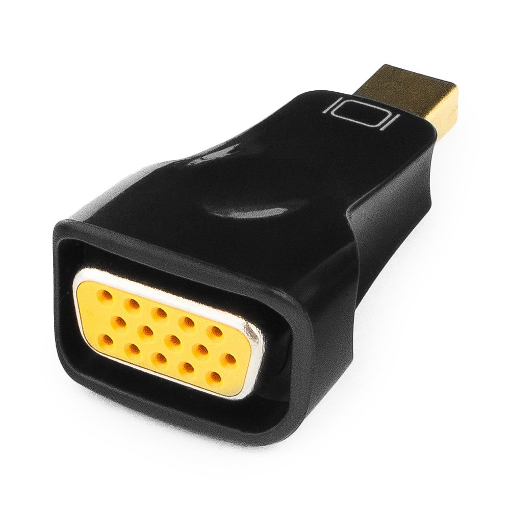 

Переходник (адаптер) Mini DisplayPort(20M)-VGA(15F), черный Cablexpert (A-mDPM-VGAF-01)