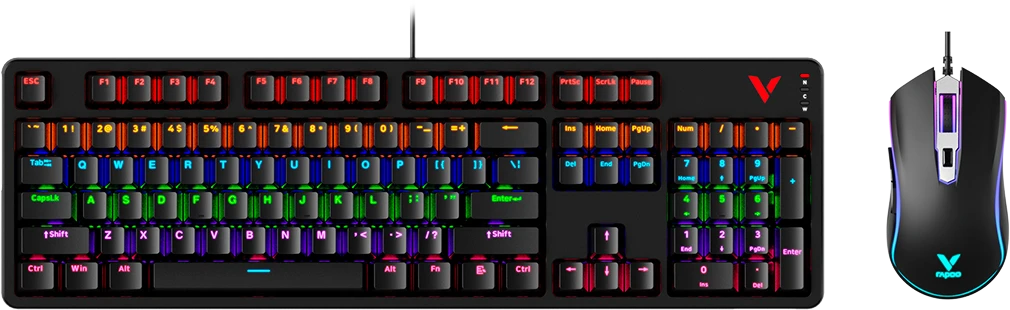 Клавиатура + мышь Rapoo V185S, USB, черный (V185S)