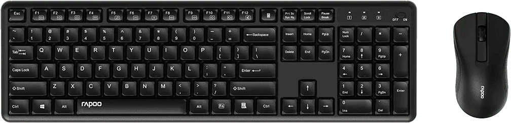 Клавиатура + мышь Rapoo X2100 Silent, USB, радиоканал, черный (X2100)