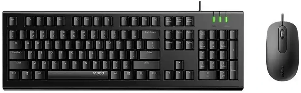 Клавиатура + мышь Rapoo NX1500, USB, черный (NX1500)