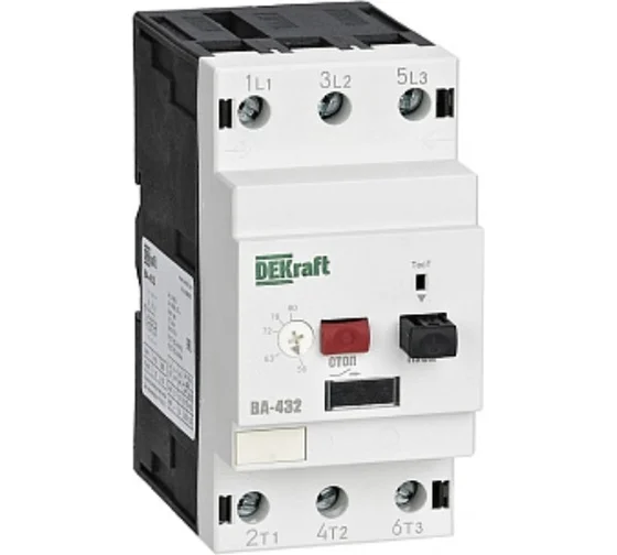 Выключатель автоматический DeKraft защиты двигателя BA-432 80А 35kA