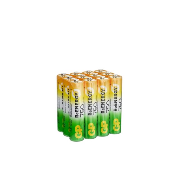 

Аккумулятор GP ReEnergy 75AAAHCRGY-B12, AAA, 1.2V 750 мА·ч, 12 шт. (4610116241103), 75AAAHC-B12