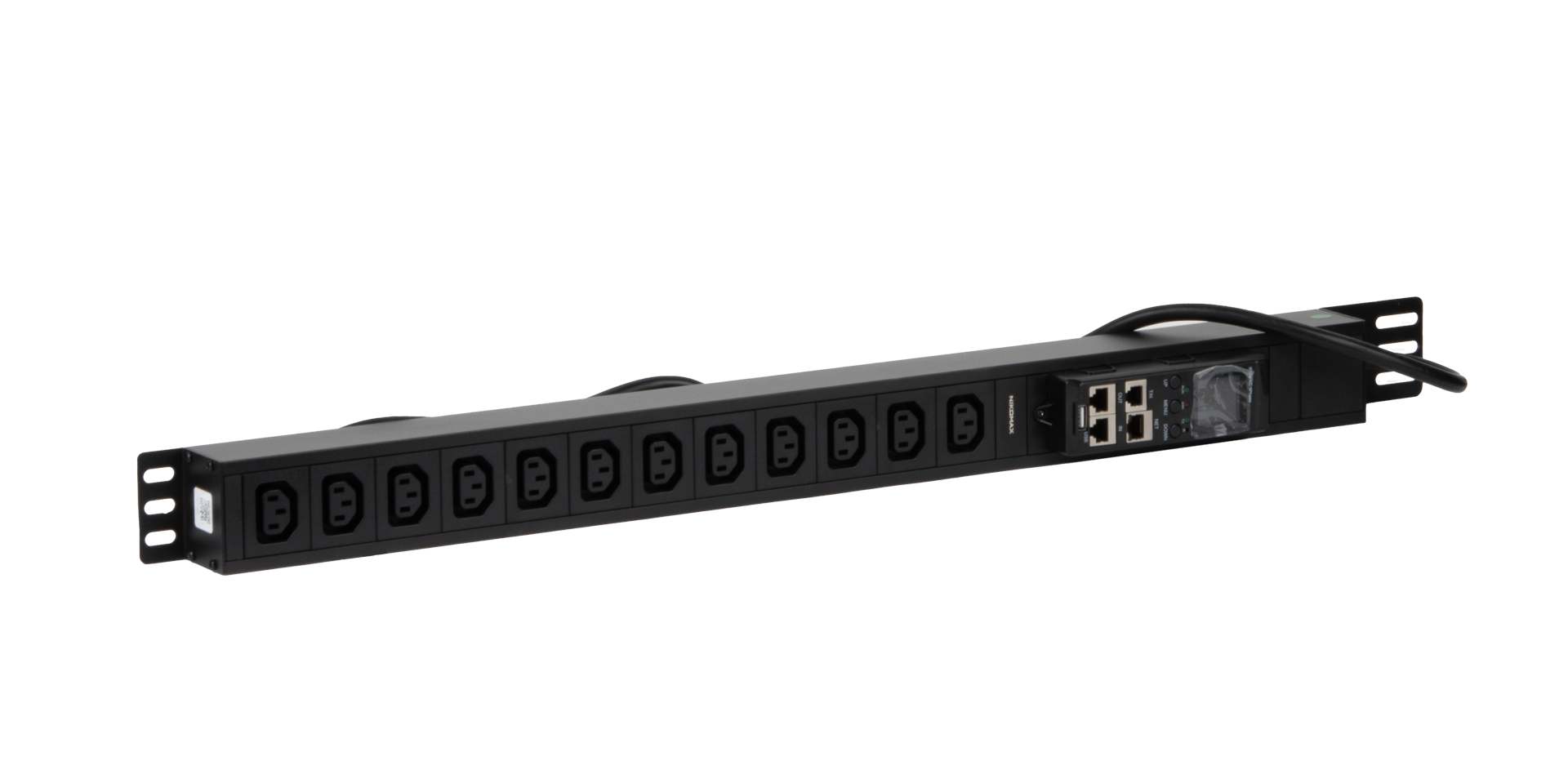 Блок розеток (PDU), кол-во розеток: 12, TLK TLK-PPI-MN-A12-M21-WL-BK (TLK-PPI-MN-A12-M21-WL-BK)