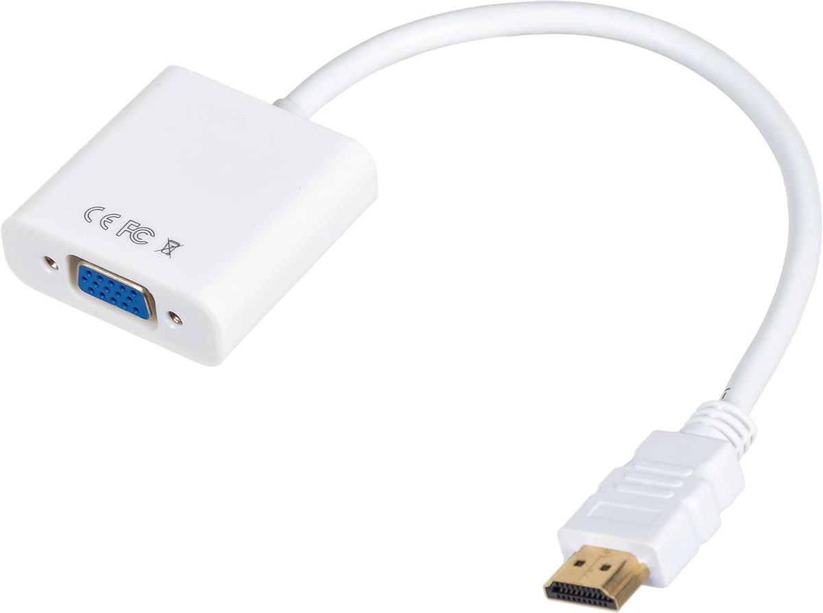 Кабель-переходник (адаптер) HDMI(19M)-VGA(15F), 10 см, Behpex (794538)