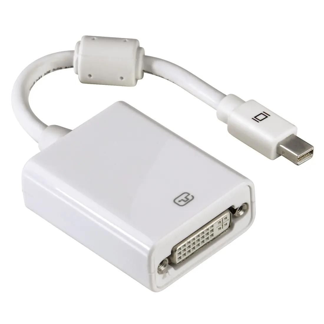 

Кабель-переходник (адаптер) Mini DisplayPort(20M)-DVI-I(29F), ферритовый фильтр, 10 см, белый Hama H-53248 (00053248)