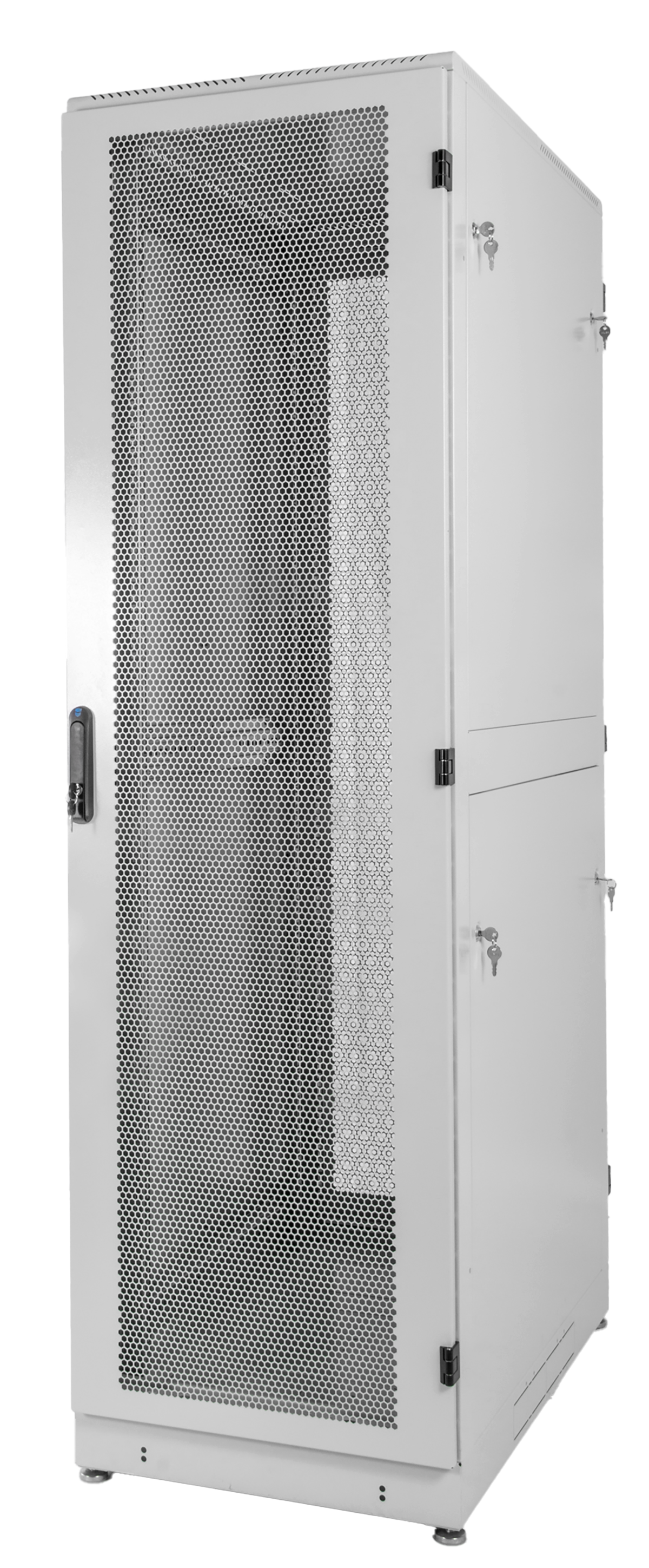Шкаф серверный напольный 42U 600x1260 мм, перфорация/металл, серый, разборный (3 места), ЦМО ШТК-М-42.6.12-44АА (30144568314) б/у, ошибка выбора, упаковка вскрыта\повреждена, комплект полный