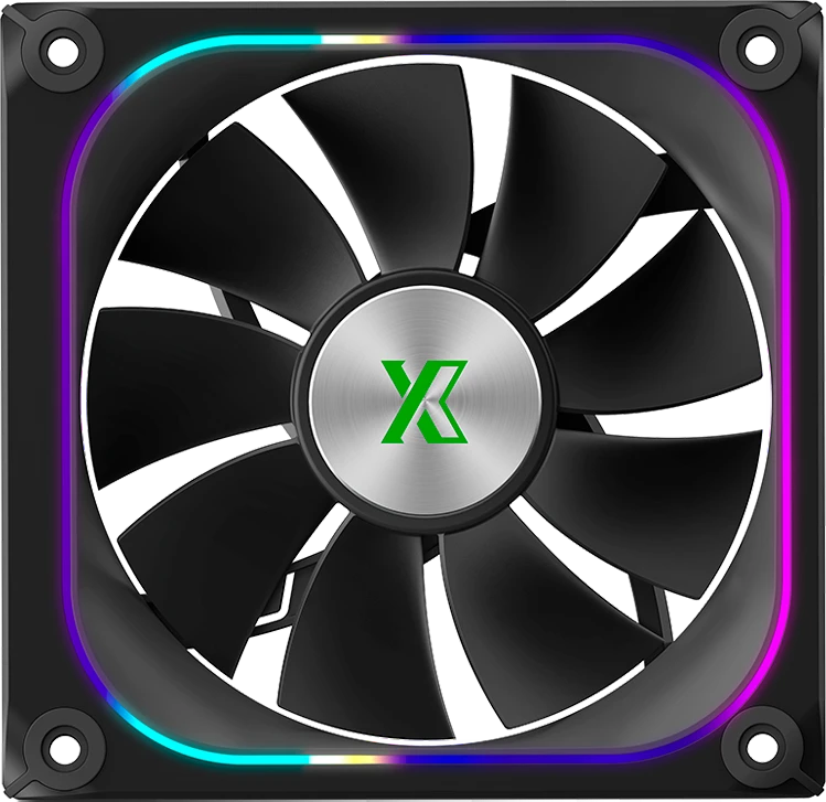Реверсивный вентилятор XASTRA FZ120B ARGB Reverse, 120 мм, 1шт (FZ120-1BA-CRX-GL)