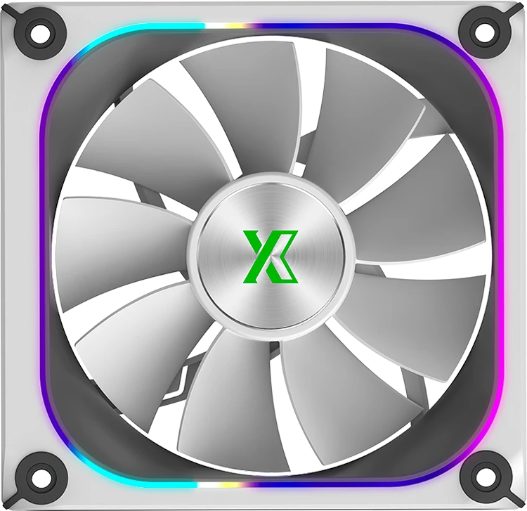 Реверсивный вентилятор XASTRA FZ120W ARGB Reverse, 120 мм, 1шт (FZ120-1WA-CRX-GL)
