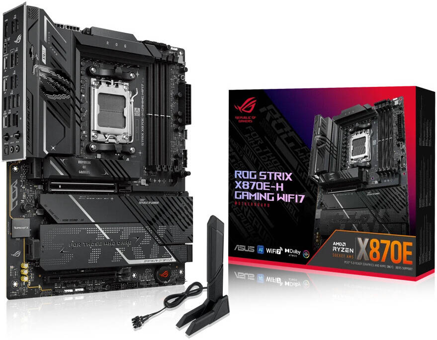 Материнская плата ASUS ROG STRIX X870E-H GAMING WIFI7, AM5, AMD X870E, ATX
