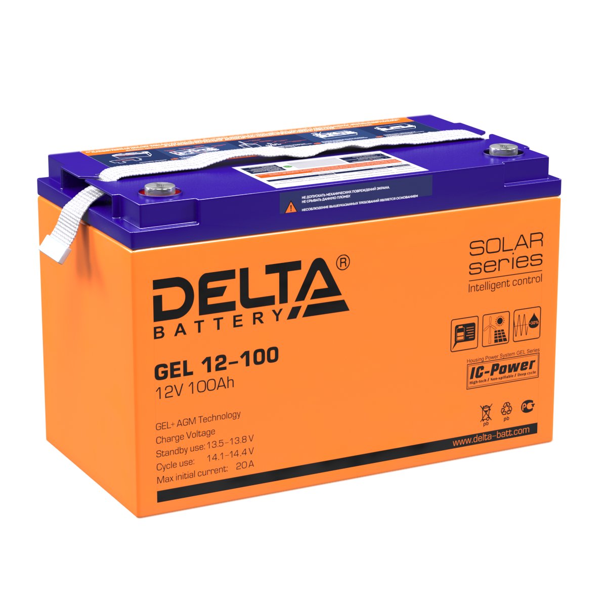 Аккумуляторная батарея для ИБП Delta Solar Series GEL 12-100, 12V, 100Ah