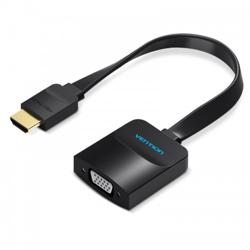 Конвертер HDMI(19M)-VGA(15F)/Jack 3.5mm(F)/Micro USB(BF), 15 см Vention ACK, (ACKBB)